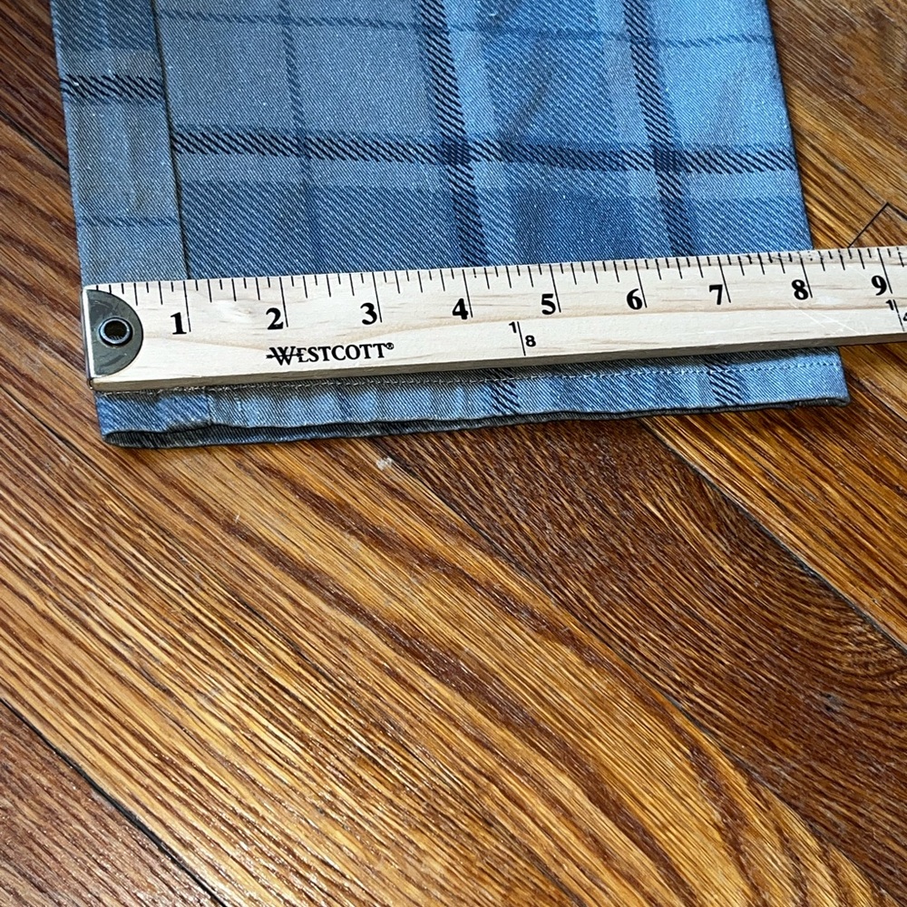 NWT WeWoreWhat basic overalls small plaid tan fal… - image 10